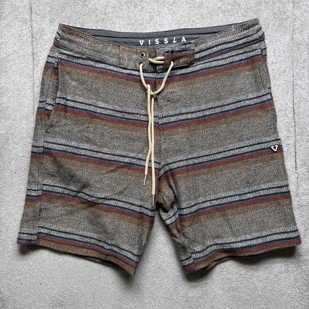 Vissla Board Shorts Mens S Multicolor Striped Swim‎ trunks